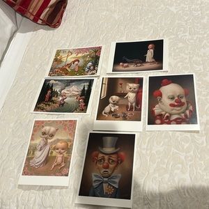 Marion Peck Oversize Clown Postcards set of 7
